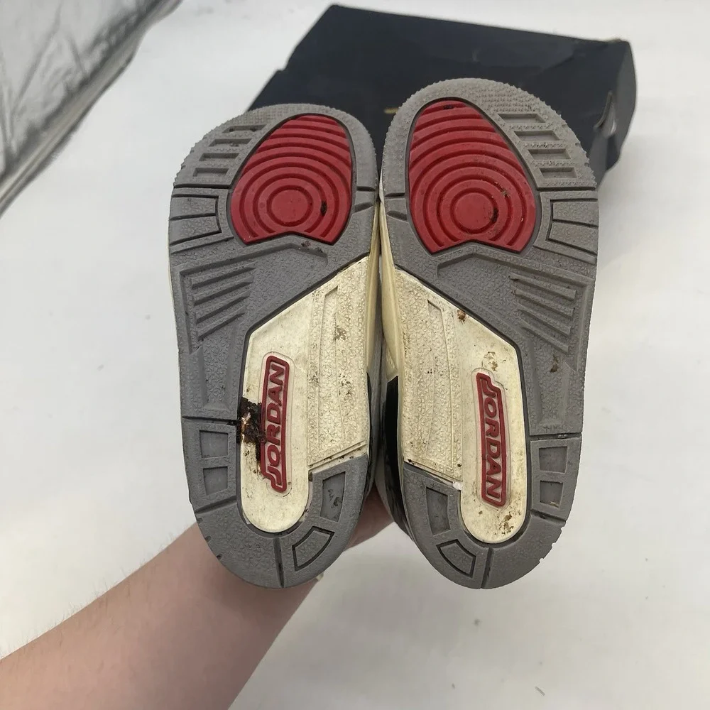 Jordan 3 White Cement Reimagined Shoes Toddler 10C DM0968-100 Box